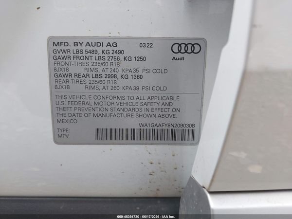 2022 AUDI Q5