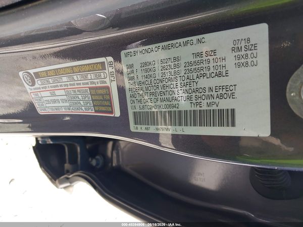 2019 ACURA RDX STANDARD