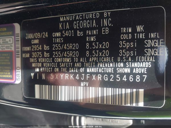 2024 KIA SORENTO SX