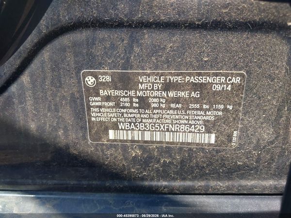2015 BMW 328I XDRIVE