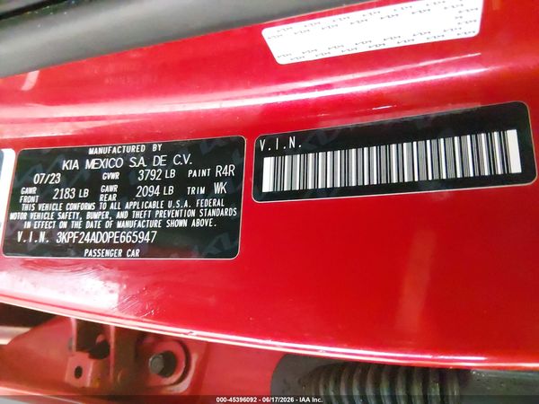 2023 KIA FORTE LXS