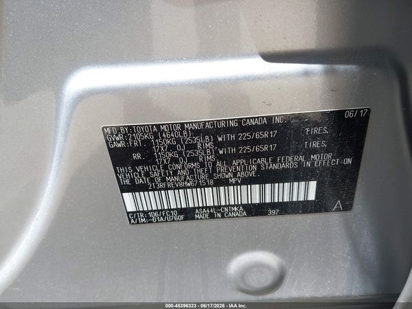 2017 TOYOTA RAV4 XLE
