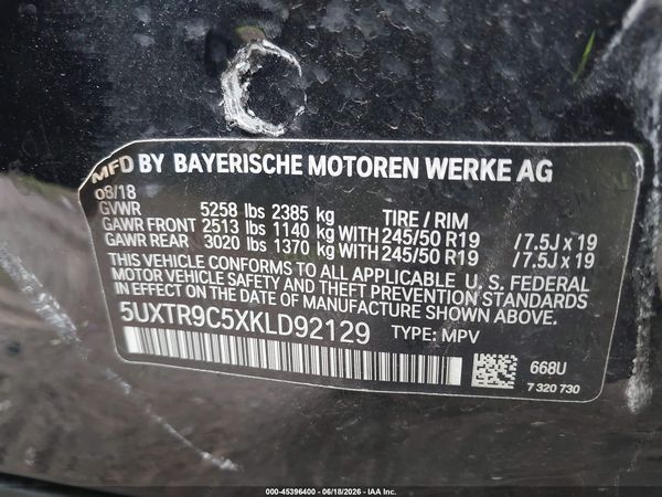 2019 BMW X3 XDRIVE30I