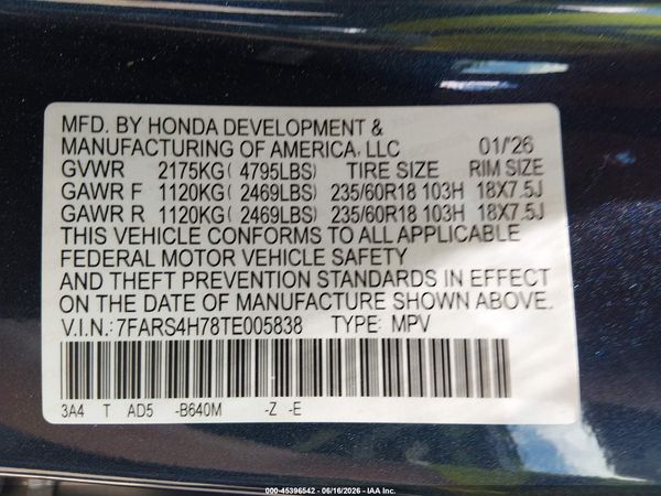 2026 HONDA CR-V EX-L AWD