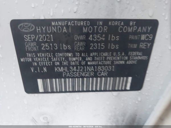 2022 HYUNDAI SONATA LIMITED