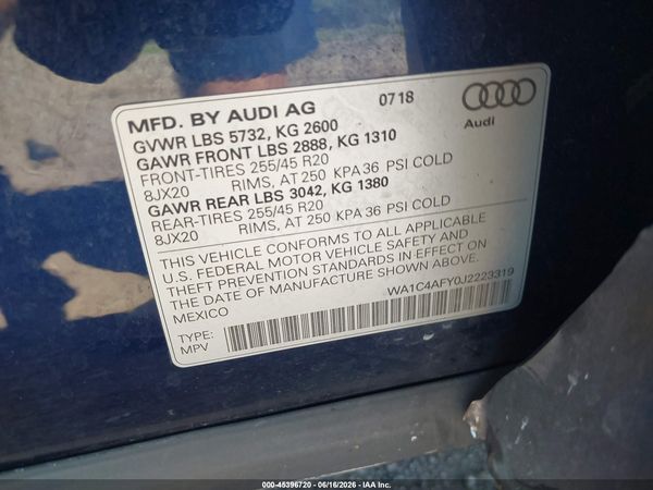 2018 AUDI SQ5 3.0T PREMIUM PLUS