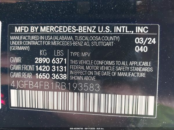 2024 MERCEDES-BENZ GLE 350 4MATIC