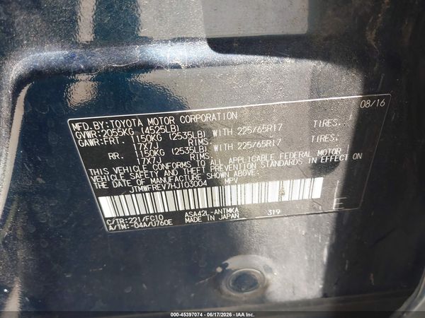 2017 TOYOTA RAV4 XLE