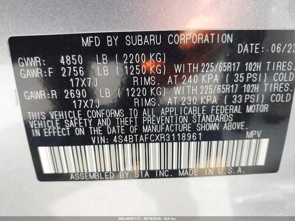 2024 SUBARU OUTBACK PREMIUM — I9