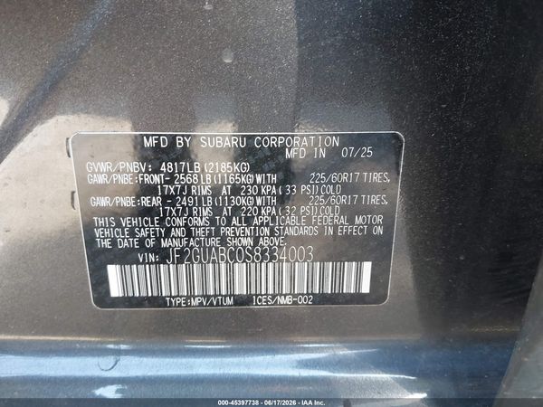 2025 SUBARU CROSSTREK Base