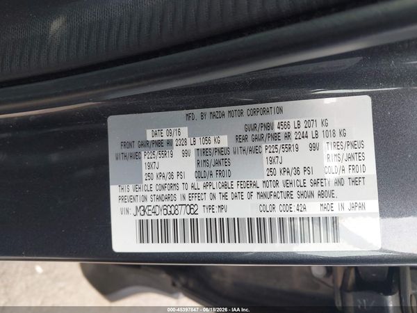 2016 MAZDA CX-5 GRAND TOURING