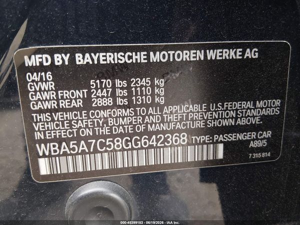 2016 BMW 528I XDRIVE