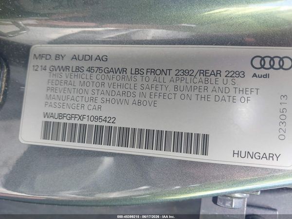 2015 AUDI A3 2.0T PREMIUM