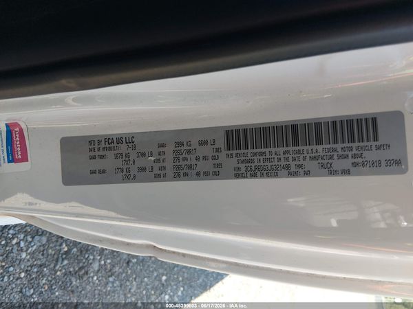 2018 RAM 1500 TRADESMAN  4X2 8' BOX