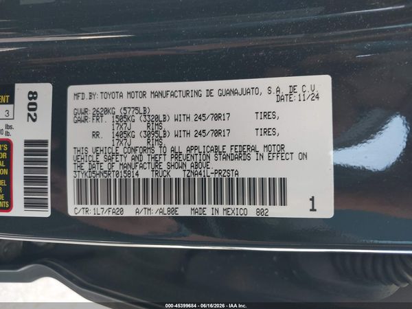 2024 TOYOTA TACOMA SR