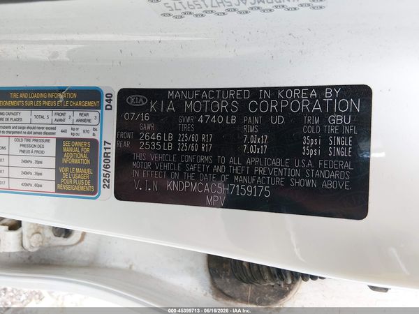 2017 KIA SPORTAGE LX