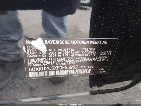 2015 BMW X6 XDRIVE35I