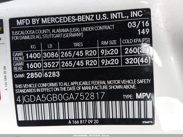 2016 MERCEDES-BENZ GLE 400 4MATIC