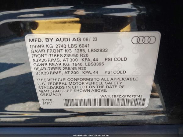 2023 AUDI Q4 E-TRON PREMIUM PLUS 50 QUATTRO