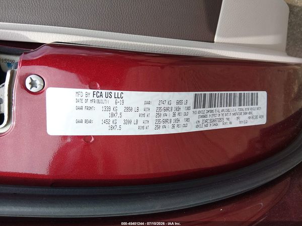 2019 CHRYSLER PACIFICA TOURING L
