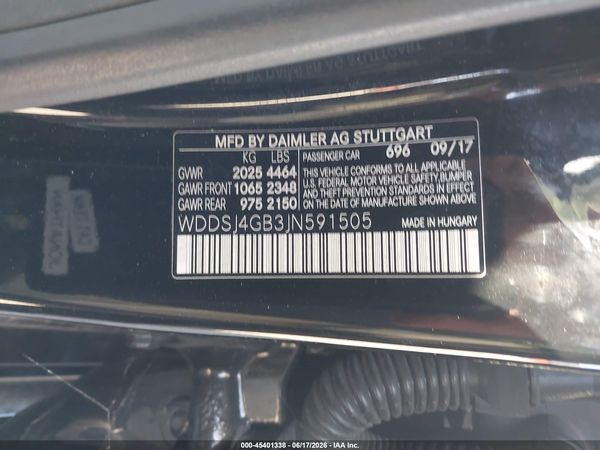 2018 MERCEDES-BENZ CLA 250 4MATIC
