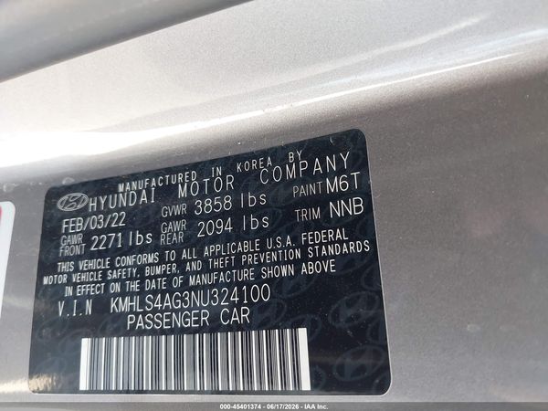 2022 HYUNDAI ELANTRA SEL