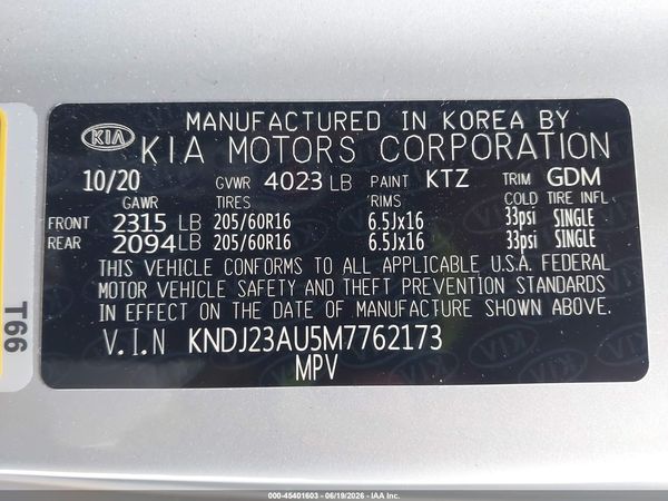 2021 KIA SOUL S