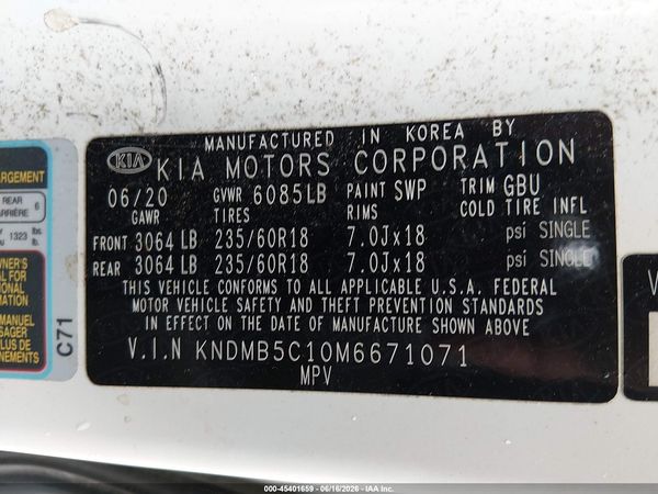 2021 KIA SEDONA EX