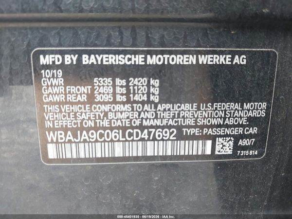 2020 BMW 530E IPERFORMANCE
