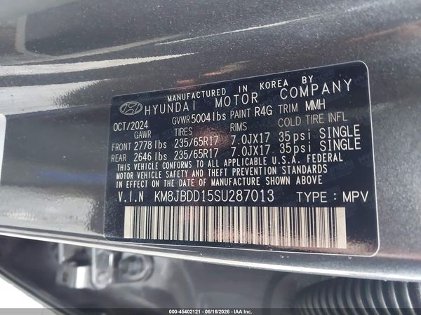 2025 HYUNDAI TUCSON HYBRID BLUE