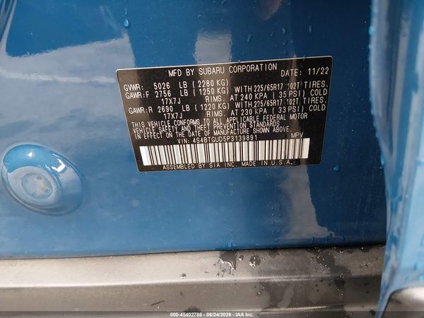 2023 SUBARU OUTBACK WILDERNESS