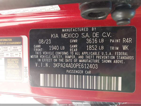 2023 KIA RIO S
