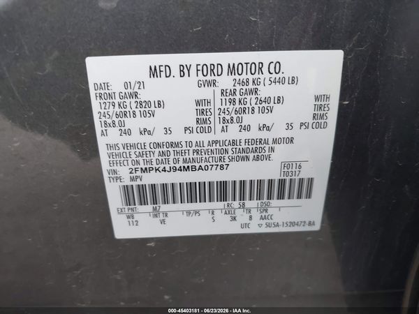 2021 FORD EDGE SEL