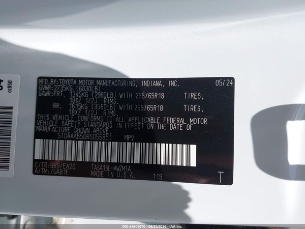 2024 TOYOTA GRAND HIGHLANDER XLE