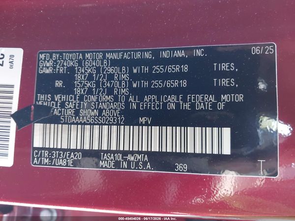 2025 TOYOTA GRAND HIGHLANDER XLE