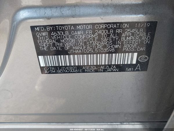 2020 LEXUS IS 300 300 Base