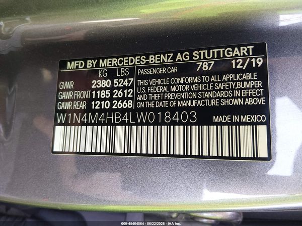 2020 MERCEDES-BENZ GLB 250 4MATIC