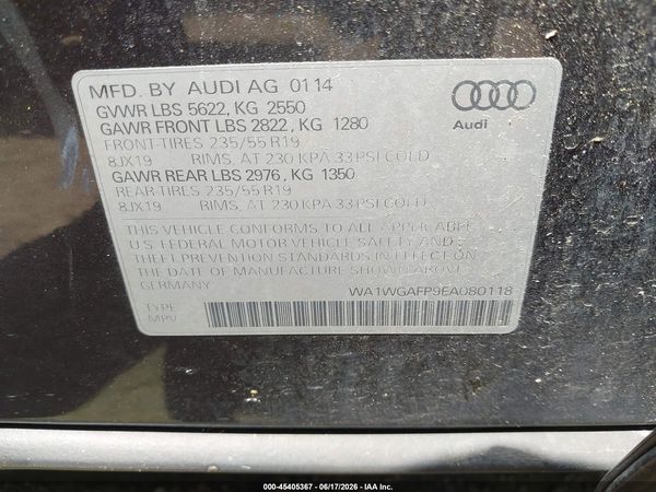 2014 AUDI Q5 3.0T PREMIUM PLUS
