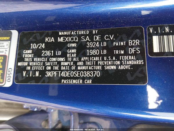 2025 KIA K4 LXS