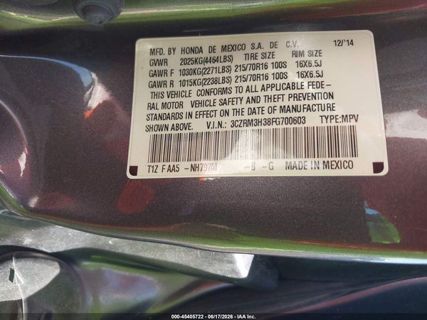 2015 HONDA CR-V LX