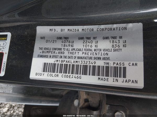 2021 MAZDA MAZDA3 SELECT