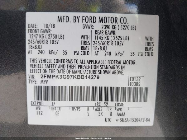 2019 FORD EDGE SE
