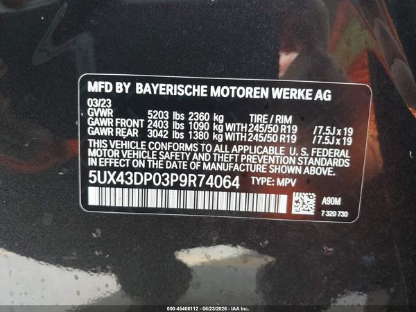 2023 BMW X3 SDRIVE30I