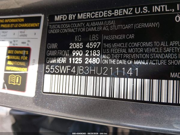 2017 MERCEDES-BENZ C 300 C300