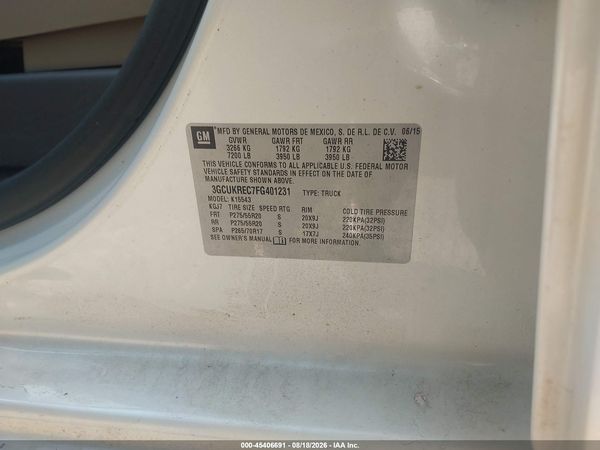 2015 CHEVROLET SILVERADO 1500 LT — I9