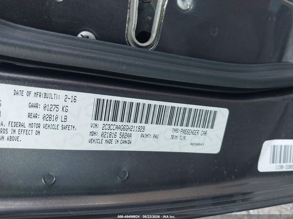 2016 CHRYSLER 300 LIMITED