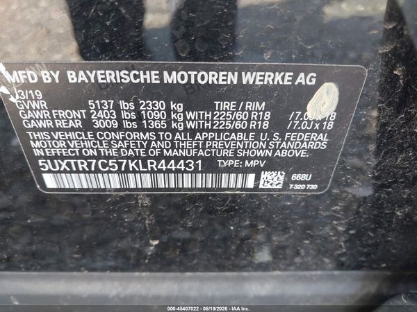 2019 BMW X3 SDRIVE30I