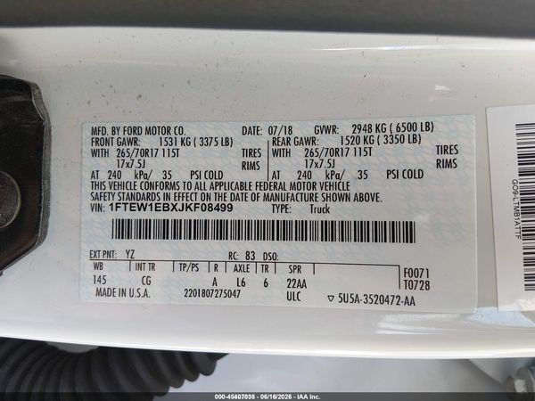 2018 FORD F-150 XL