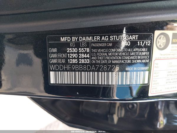 2013 MERCEDES-BENZ E 550 4MATIC