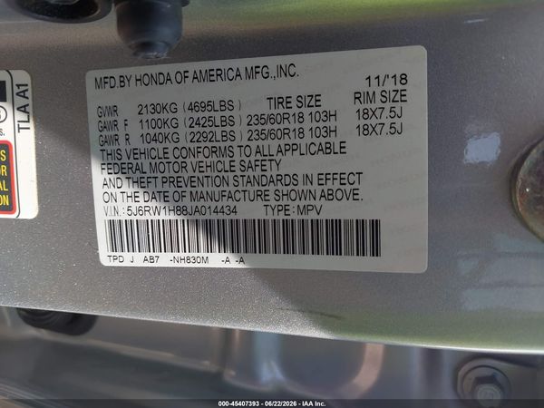 2018 HONDA CR-V EX-L/EX-L NAVI